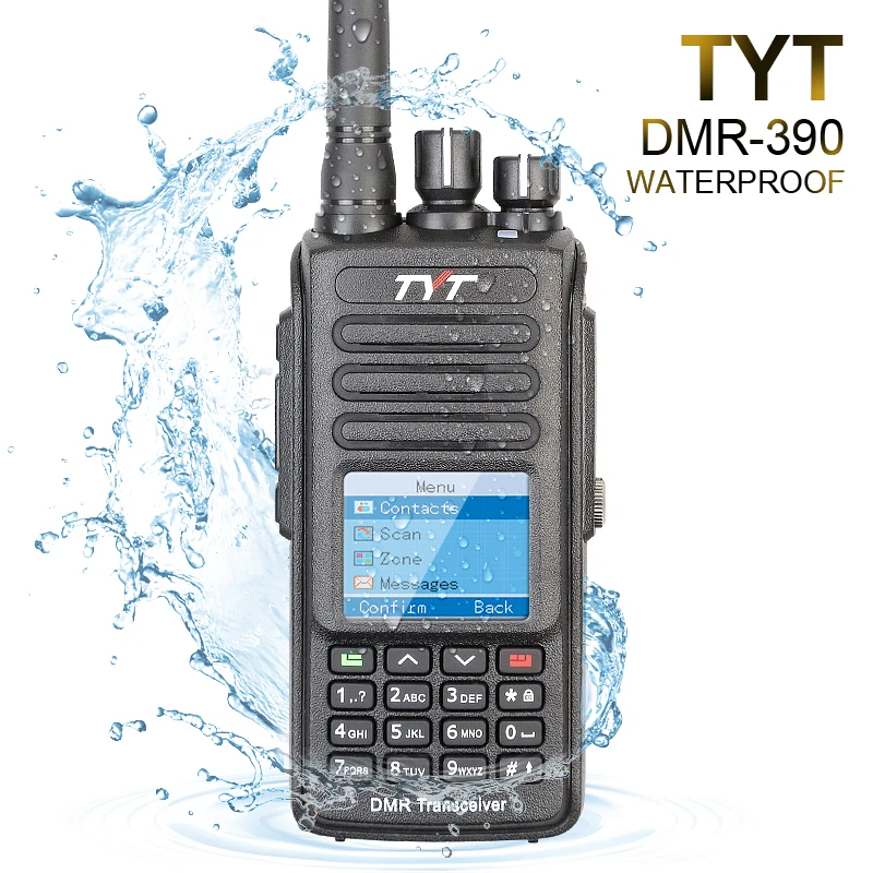 

100% Brand New Original TYT Waterproof IP-67 UHF 400-480MHZ 5W DMR Portable FM Transceiver with Cable and Software