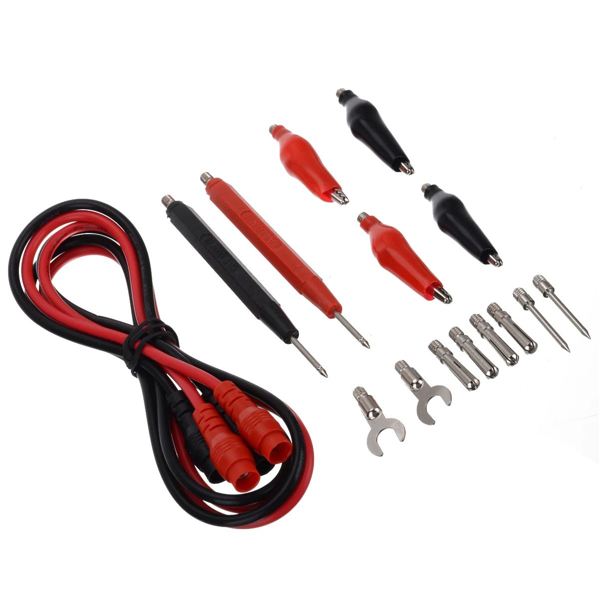 16 Piece Multifunction Digital Multimeter Test Leads Probe Voltage Meter Cable Wire Kit Universal Testing Probe Pen Line Set
