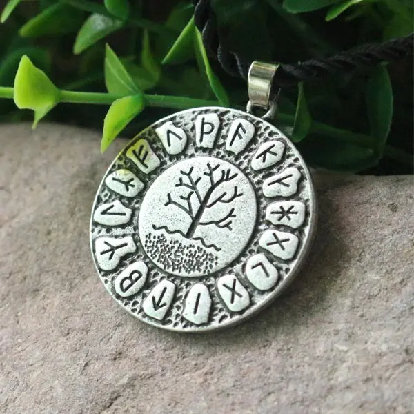 Lanseis 10 шт Yggdrasil ожерелье с дизайном Руна Viking futark Runes Tree Of Life подвеска Dragon Soul norse letter