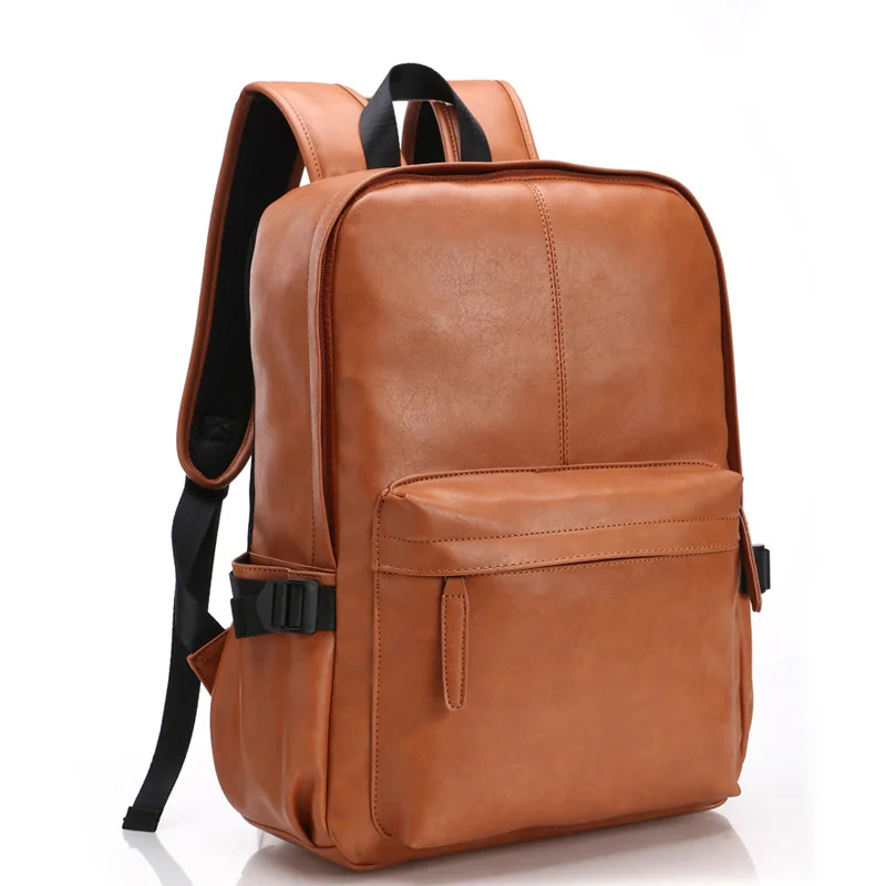 Кожаный мужской рюкзак MAGIC UNION с масляным воском, рюкзаки для путешествий в западном стиле, кожаный школьный рюкзак Mochila на молнии - Цвет: Коричневый