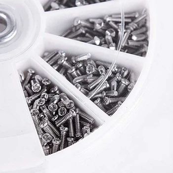 

Set Screws Nuts M1.2 +Plastic Box Stainless steel Watches Glasses 600pcs Small 12 Kinds Electronics Assortment