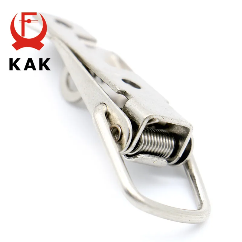 KAK J106 Cabinet Boxes Spring Loaded Latch Catch Toggle Locks Hasp 27*63 Iron Hasp For Sliding Door Window Cabinet furniture hardware toggle latches jewelry box hasps decorative latches