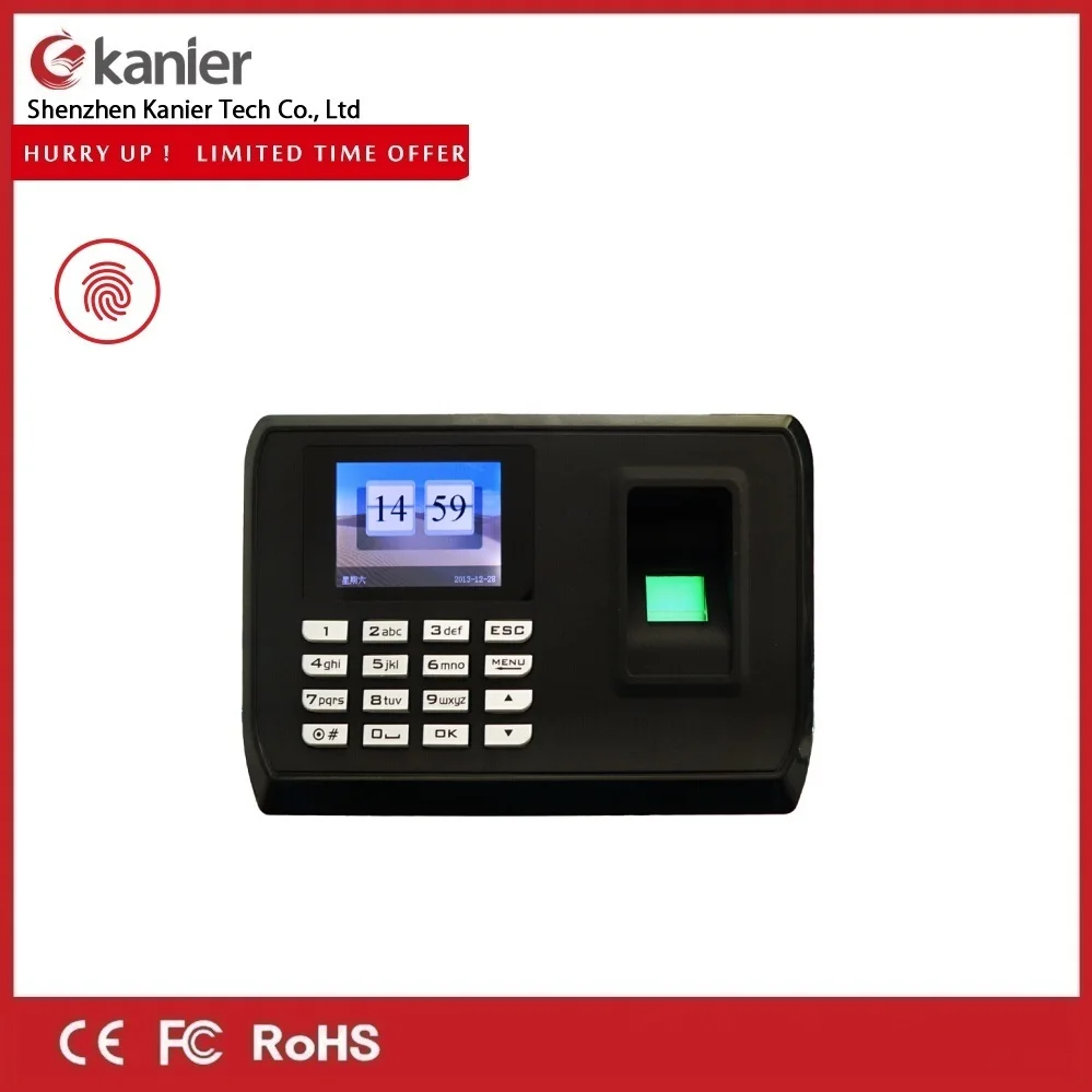 

Biometric Fingerprint Time Attendance Clock Recorder Employee Digital Electronic Portuguese English Voice Reader Machine