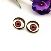 11.11 торговый фестиваль турецкий стиль сглаз серьги Мода глаза, беруши пирсинг - Окраска металла: Brown