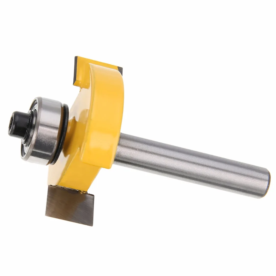 1pc 53mm Length T-slot Slotting & Rabbeting Router Bit 1/4" x 3/8" Woodworking Cutter DIY Power Tools