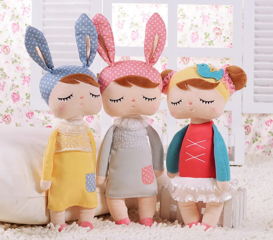 

Kawaii Metoo Angela plush dolls baby toy for children girl kids toys gift Cartoon Lace Bunny Tiramitu Rabbits Animals Baby Gifts