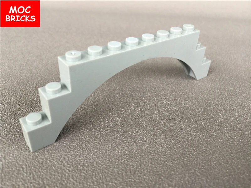 100 шт./лот конструктор MOC для самостоятельной сборки Арка из светло-серого кирпича
