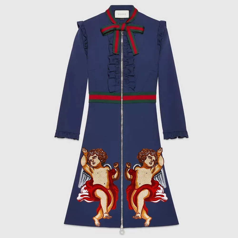 Большая вышивка Фея Купидон кукла Ангел крылья аппликация Мода патч украшение для одежды сумка рубашка Швейные аксессуары