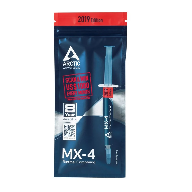 القطب الشمالي MX-4 4g المعالج CPU GPU برودة الحرارية مجمع شحم حراري موصل الجص غرفة تبريد معجون حراري القطب الشمالي MX-4 4g المعالج CPU GPU برودة الحرارية مجمع شحم حراري موصل الجص غرفة تبريد معجون حراري