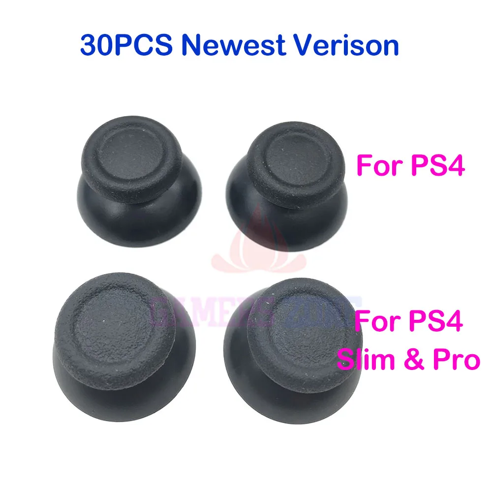 30 шт. серый резиновый джойстик с аналоговым верхним покрытием для PS4 Slim & Pro Controller