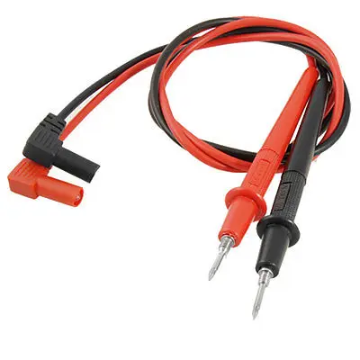 

2 Pcs Plastic Handle Metal Multimeter Test Probe Cable 31 1/2" Length