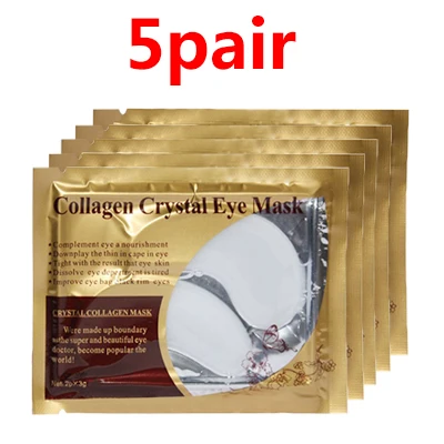 5Pairs Hydrogel Patch for Eye Mask Sheet Collagen Mask Gold Eye Mask Eye Patches Anti-puffiness Dark Circles Remover Eyes Care - Цвет: 5pair white eye mask