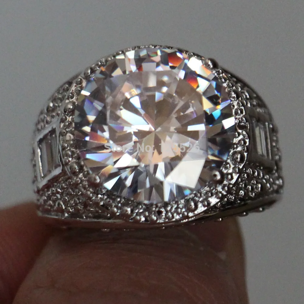 choucong mens huge round cut stone 5a zircon stone 10kt white gold filled engagement wedding band ring sz 5 11 gift - Huge Wedding Rings choucong mens huge round cut stone 5a zircon stone 10kt white gold filled engagement wedding band ring sz 5 11 gift - Huge Wedding Rings