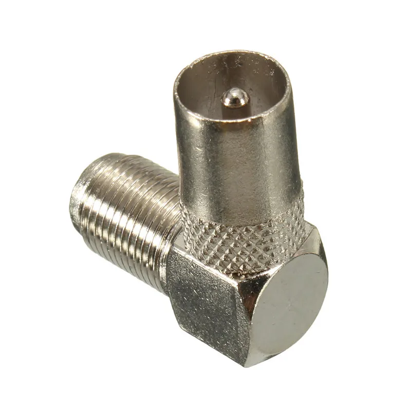 90 Degree 10 PCS Right Angled TV Aerial Cable Connector RF Coaxial F