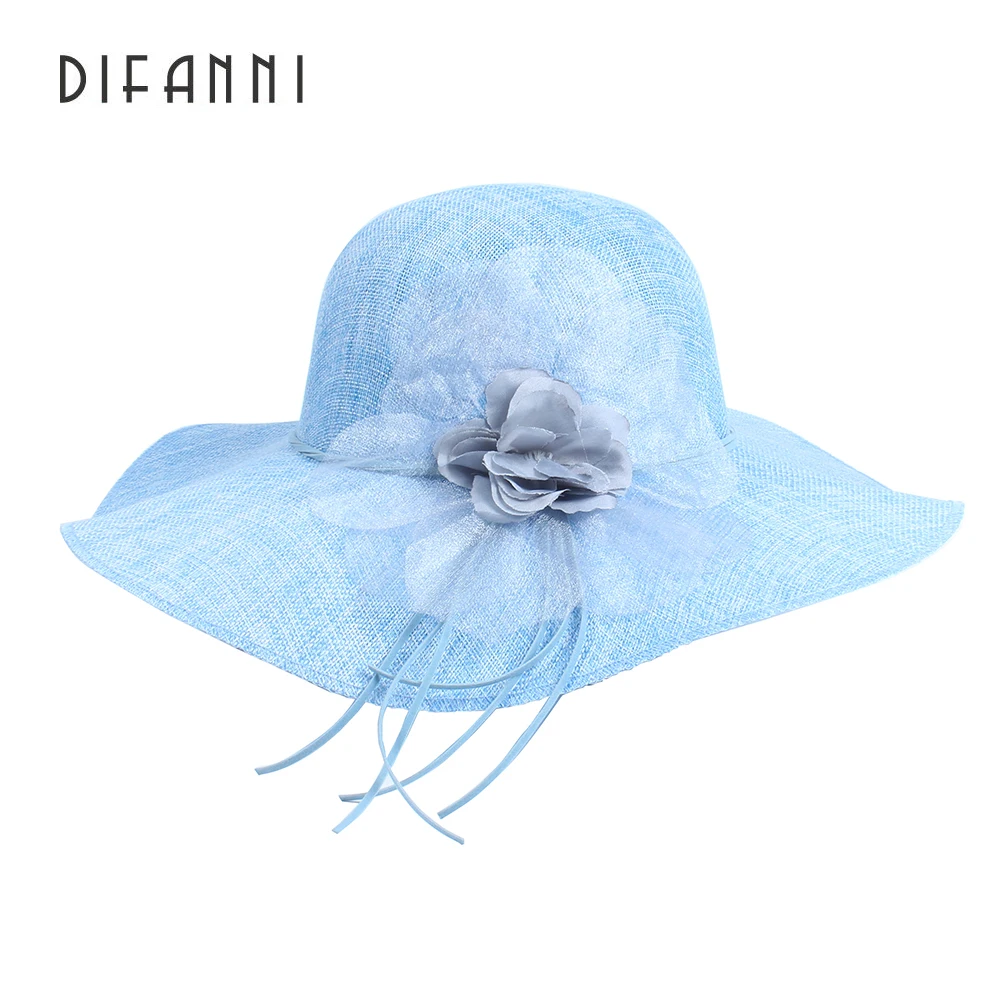 

[DIFANNI]New Sun Hats Wide Brim For Women Fashion Lady Summer Visor Hat Female Beach Cap Prevention Of Ultraviolet & Flower Hat
