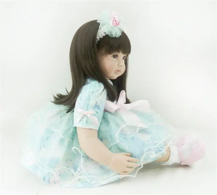 60 см силиконовые виниловые реборн как настоящая Детская кукла игрушка 24 дюйма принцесса малыши Девочка Младенцы кукла подарок на день рождения раннее образование игрушка