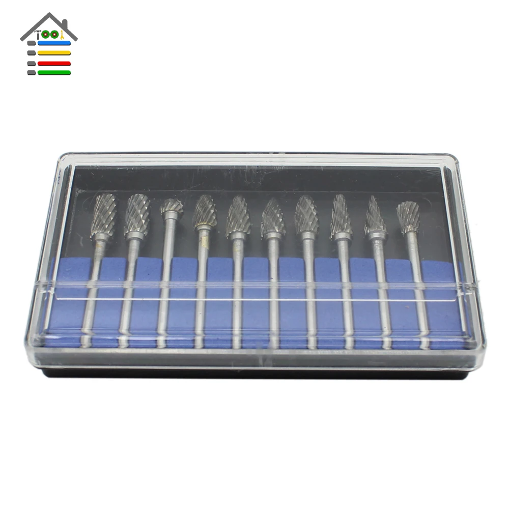 10PC Dremel Rotary Tungsten Carbide Rotary Burr Fit Fraise Gravure Bit