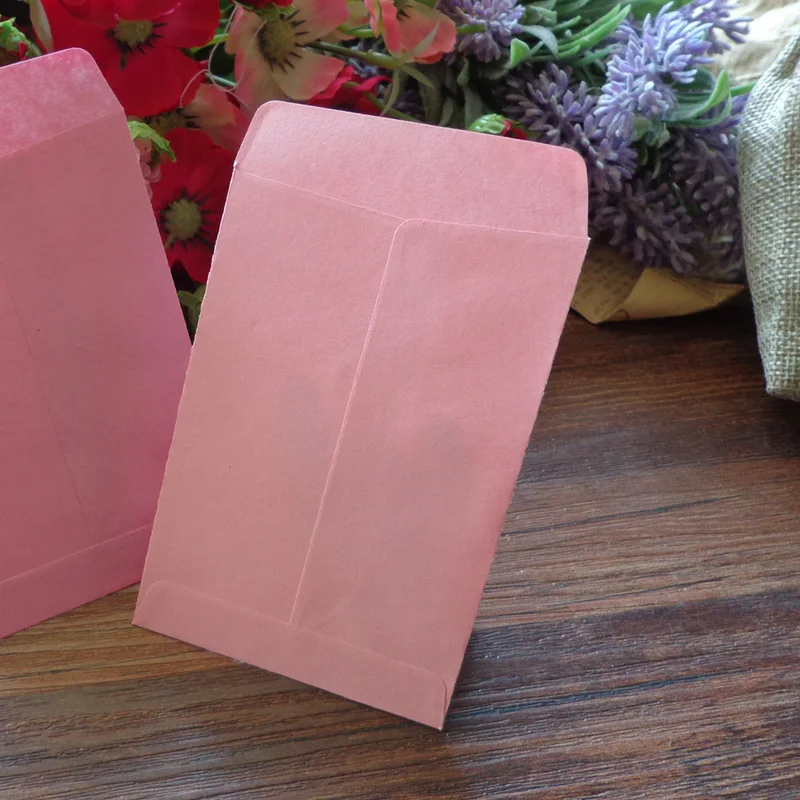 Конверты бумажные светло розовые в стиле ретро 20 шт. 7x10 см + 1 5 см|paper envelope|envelopes