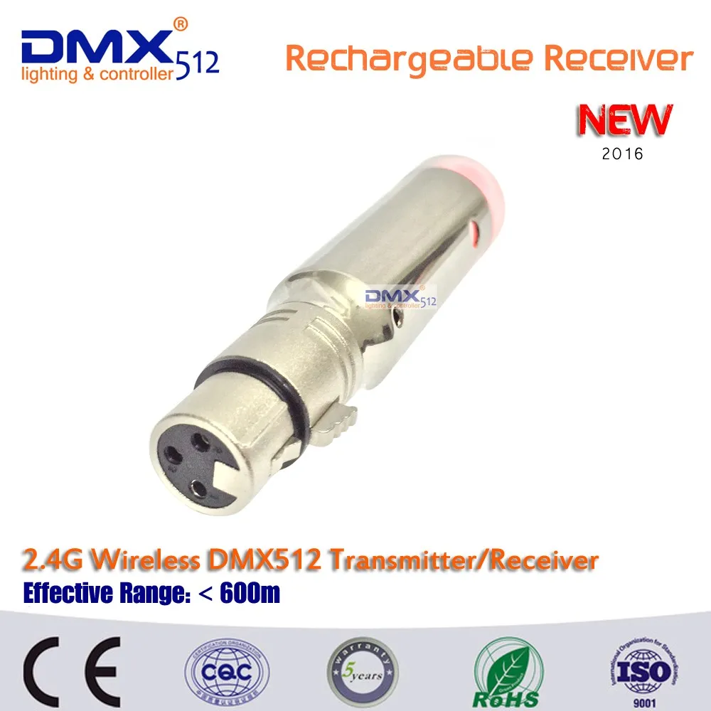 DHL Бесплатная доставка 2.4 ГГц DMX512 DMX Dfi DJ 2 шт. передатчик и 7 шт. приемник экстренной помощи Батарея