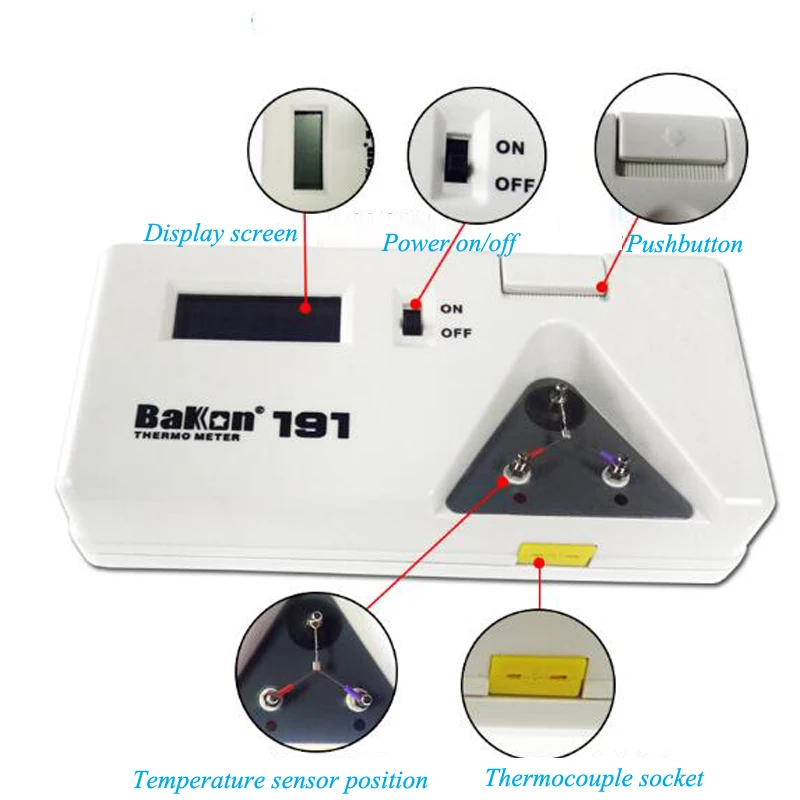 Цифровой паяльник советы термометр температура тестер приборов для паяльника + 2 шт. датчики BK191