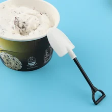 100 шт./лот одноразовые Пластик Кофе ложка для мороженого лопатка для печенья ложка для мороженого пудинг, торт Масло Лопата лопатка