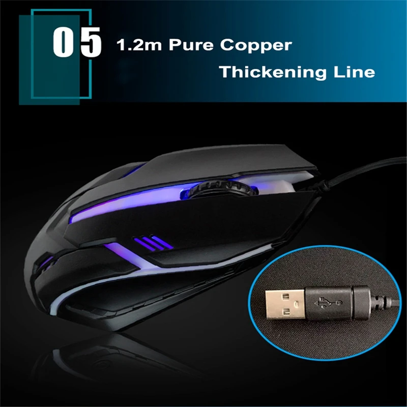 Anmck Wired Gaming Mouse For Computer USB Gamer Mice RGB Light 1600 DPI Professional Wired Game Mause For Laptop Notebook Anmck Wired Gaming Mouse For Computer USB Gamer Mice RGB Light 1600 DPI Professional Wired Game Mause For Laptop Notebook