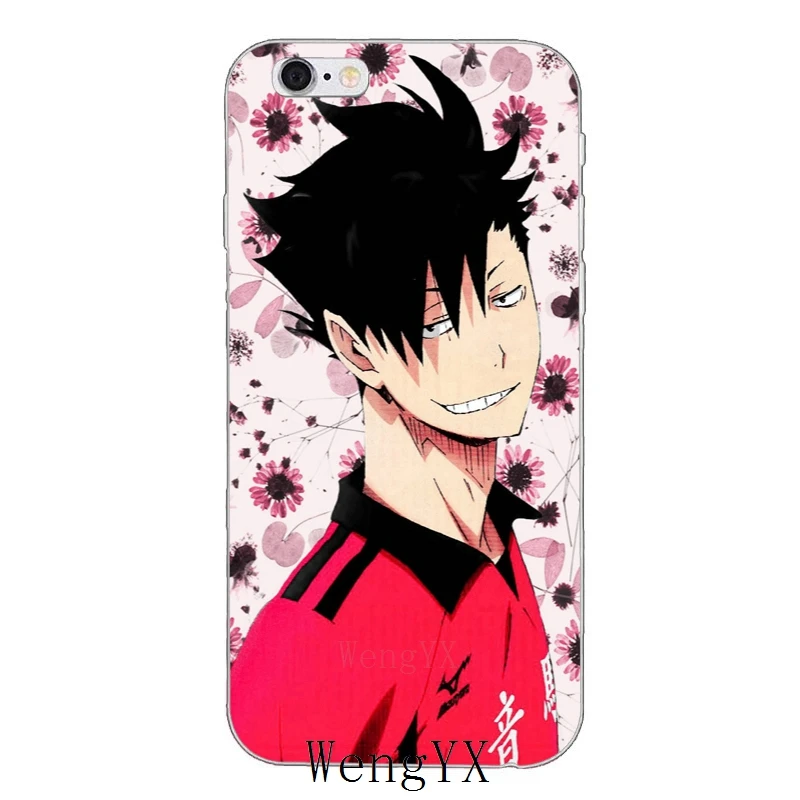 Аниме Kuroo Tetsurou Haikyuu персонаж тонкий силиконовый мягкий чехол для телефона для Iphone 4 4s 5 5S 5c SE 6 6s plus 7 7 plus 8 8 plus X