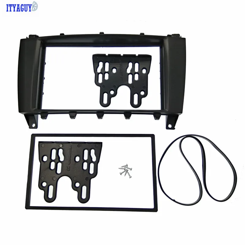 

High quality DOUBLE DIN 2DIN Car Fascia for Benz C Class W203 GLK-CLASS C209 Facia Dash CD Trim Kit Frame free shipping