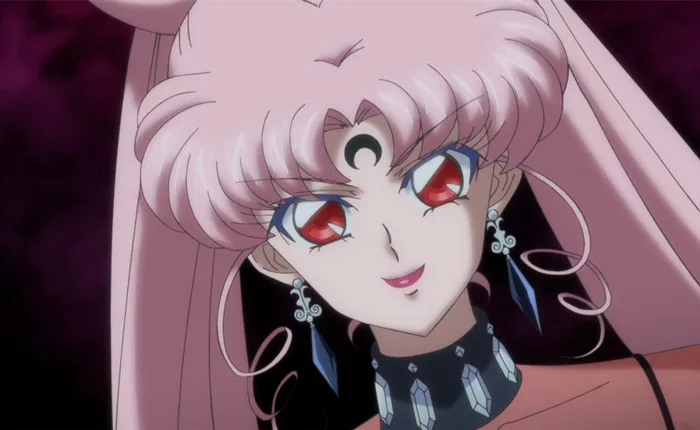 Sailor Moon Black Lady Chibiusa Аниме Косплей Черные сережки со стразами