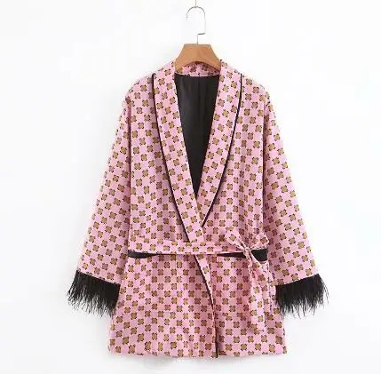Модная женская куртка, свободное кимоно, пальто, галстук-бабочка, пояс, карманы, кисточка, декоративная верхняя одежда, негабаритная, женская, осенняя - Цвет: see chart