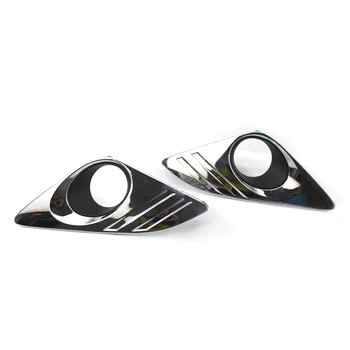 

2Pcs/Set FRONT BUMPER FOG LIGHT OUTER CHROME GRILLE FITS FOR 12-14 TOYOTA CAMRY