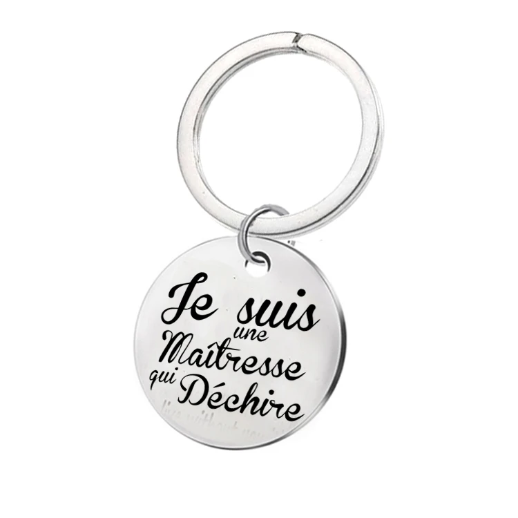 Я une maitresse qui брелок для ключей dechire из нержавеющей стали новый семестр подарок