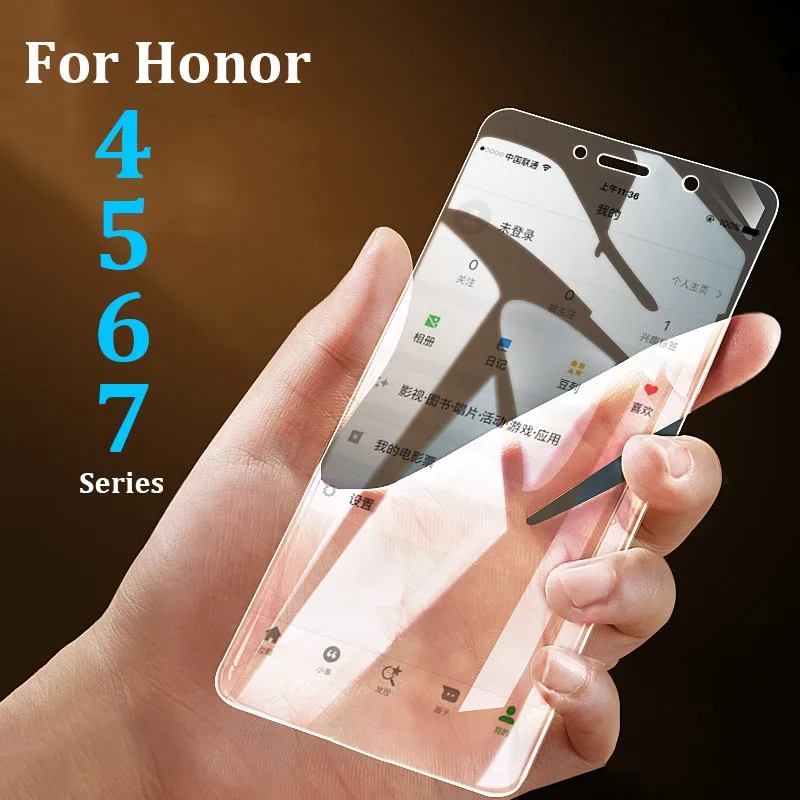

Protective Glass On Honor 5C Glass Honor A6 For Huawei 4C 4X 5X 6A 6C Pro 6X 7X C6 X6 X7 X5 4 5 6 7 A C X Screen Protector Film
