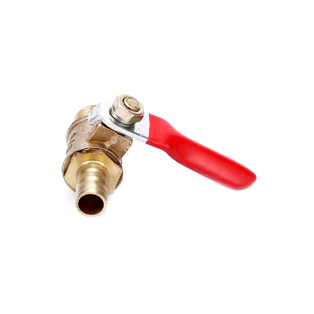 

8mm Practical Red Handle Pipe Ball Valve 1/4'' Brass Ball Valve Male Threaded for Irrigation System Motorized Ball Valve