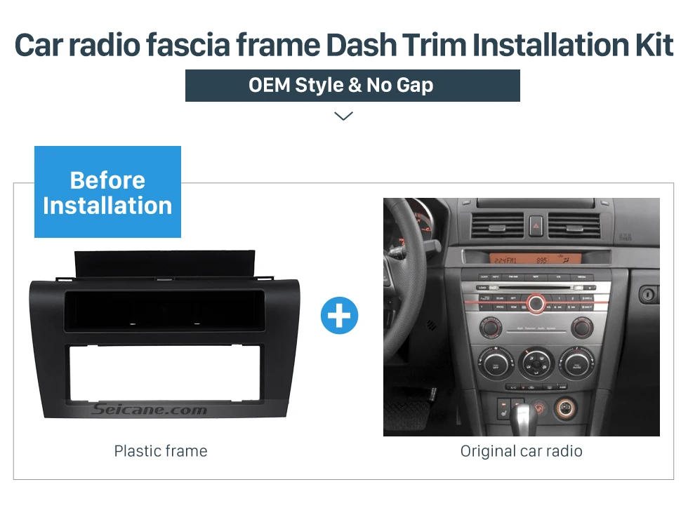 Seicane 1DIN Автомобильная Радио Панель Авто стерео CD отделка панель для 2004 2005 2006 2007 2008 Mazda 3 Axela приборная панель DVD проигрыватель рамка