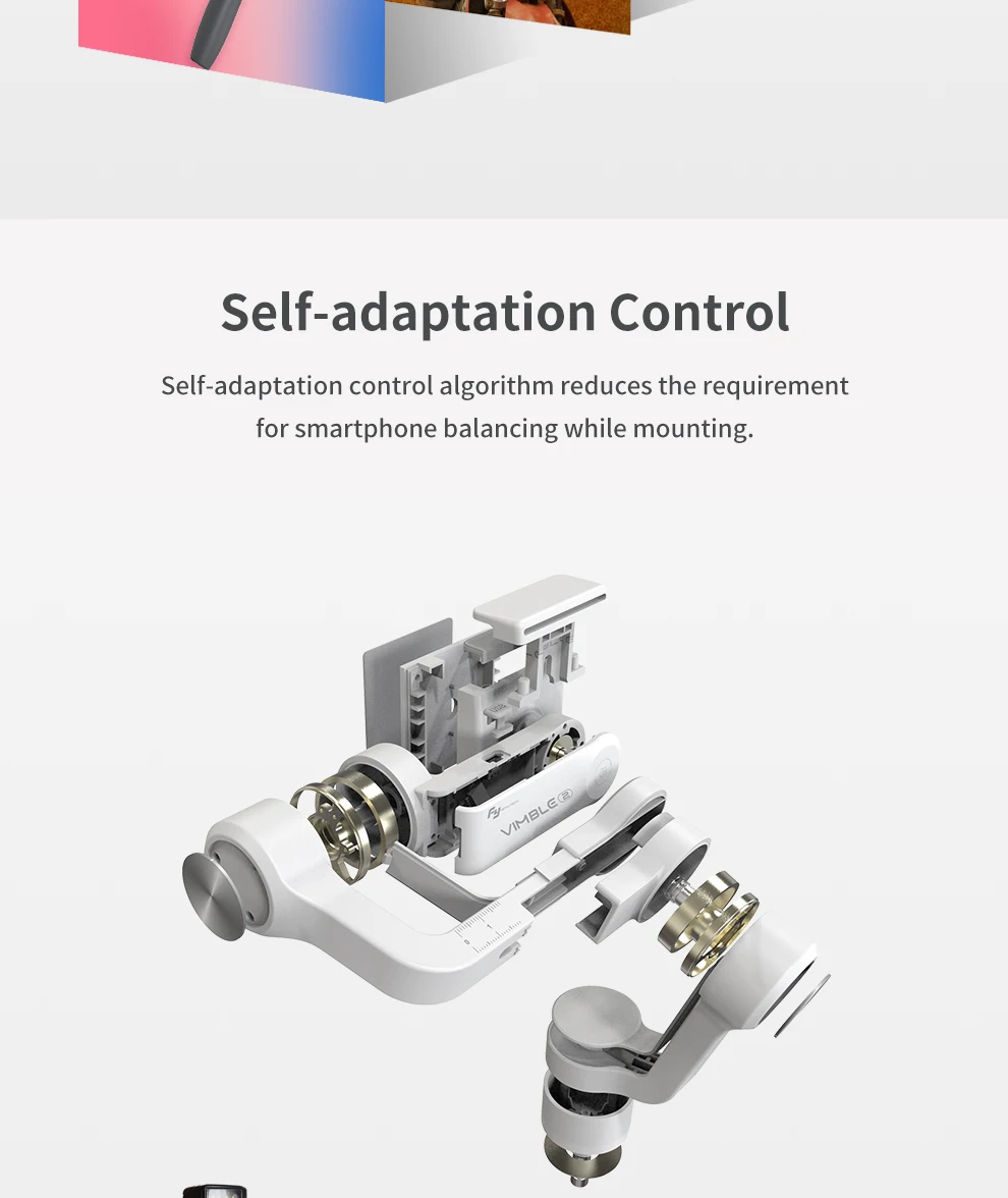FeiyuTech Vimble 2 ручной смартфон гиростабилизатор Feiyu 3-осевой шарнирный стабилизатор с 183 мм телескопическая стойка для телефона для iPhone X 8 XIAOMI samsung