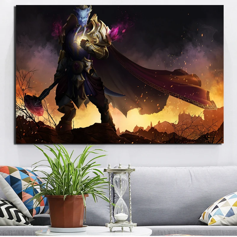 

World Of Warcrafts Draenei Canvas Painting Prints Living Room Home Decoration Modern Wall Art Oil Painting Posters Pictures Art