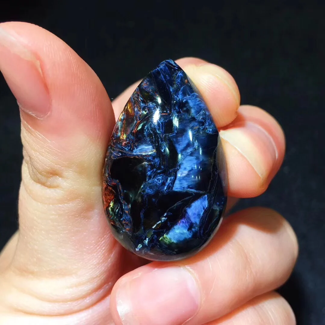

B12860 Value Pendant Blue Black Natural Boutique Peter Stone (Pietersite) Pendant for men and women 33x20.8x8.6mm 8.8g