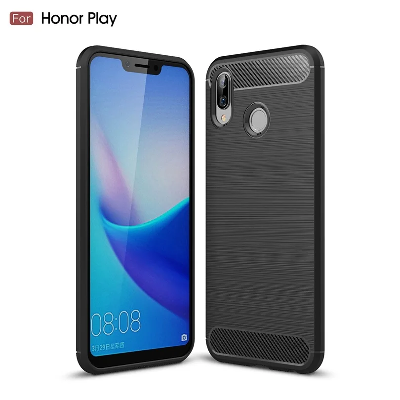 For Huawei Honor Play 6.3&quot Case Slim Rugged Hybrid Armor Shockproof Soft Rubber Silicone Phone Cases Cover HonorPlay | Мобильные