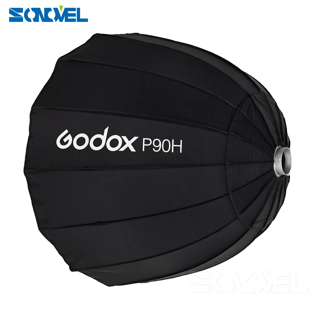 Godox P90H 90 см Глубокий параболический софтбокс Bowens крепление студийная вспышка