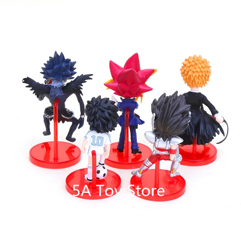 5 шт./компл. Аниме BLEACH Kurosaki Ichigo Yu Gi Oh юги Муто Saint Seiya Ryuuku Captain Ozora Tsubasa PVC фигурка набор