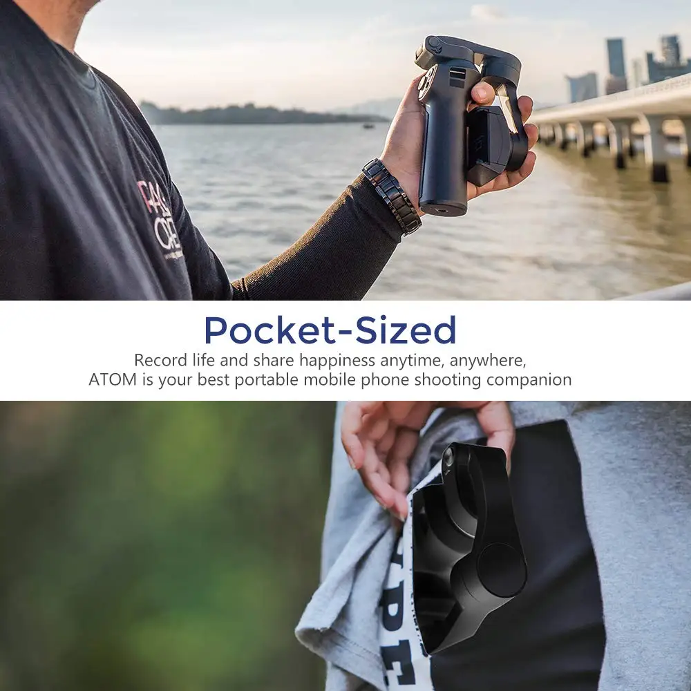  Snoppa Atom 3-Axis Foldable Pocket-Sized Handheld Gimbal Stabilizer for GoPro Wireless Charging Bui - 32980130260