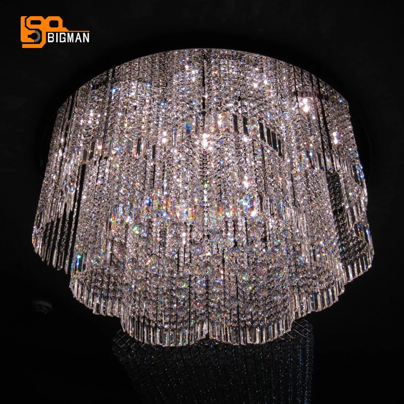 

new design large crystal chandelier lighting fixtures modern hotel lobby chandelier living room lights
