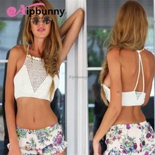 Сексуальный купальный костюм с высоким горлом крючком femme купальники бикини топы Холтер Женский вязаный купальник Бразильский Купальник de bain