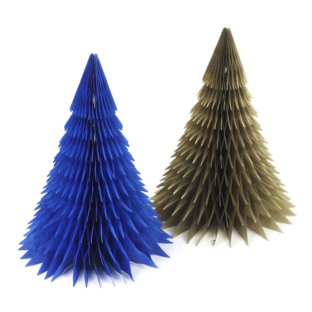 1pc navygold honeycomb christmas tree decorations tissue paper tree table centerpiece for xmas home festival decor - Navy And Gold Christmas Decorations 1pc navygold honeycomb christmas tree decorations tissue paper tree table centerpiece for xmas home festival decor - Navy And Gold Christmas Decorations