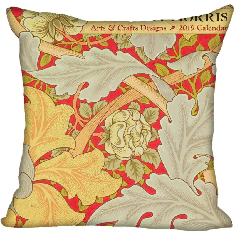 Hot Custom William Morris Square Pillowcase Custom Zippered Bedroom Home Pillow Cover Case 35X35cm,40x40cm - Цвет: 3