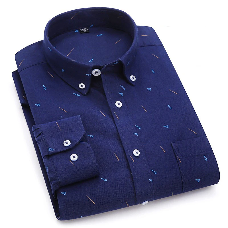 Hemden Sinnvoll 2018 Frühjahr Neue Gedruckt/plaid Oxford Business Casual Männer Shirts 100% Baumwolle Unten Kragen Langarm Männer Checked Shirts Fest In Der Struktur Herrenbekleidung & Zubehör