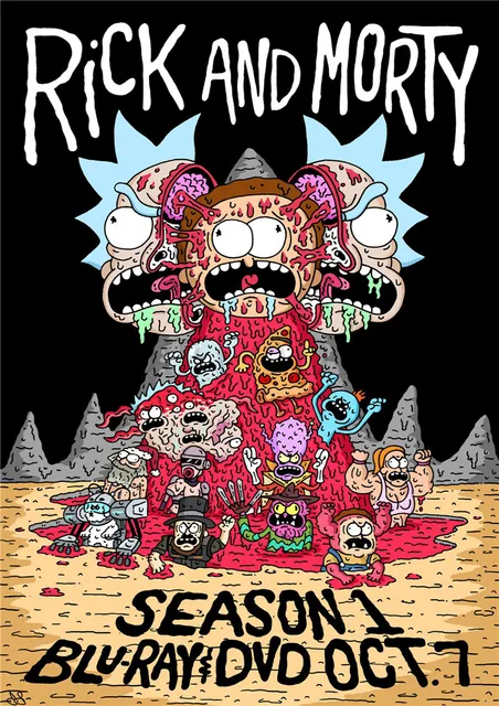 Rick y Morty Posters alta definición salón dormitorio decoración hogar