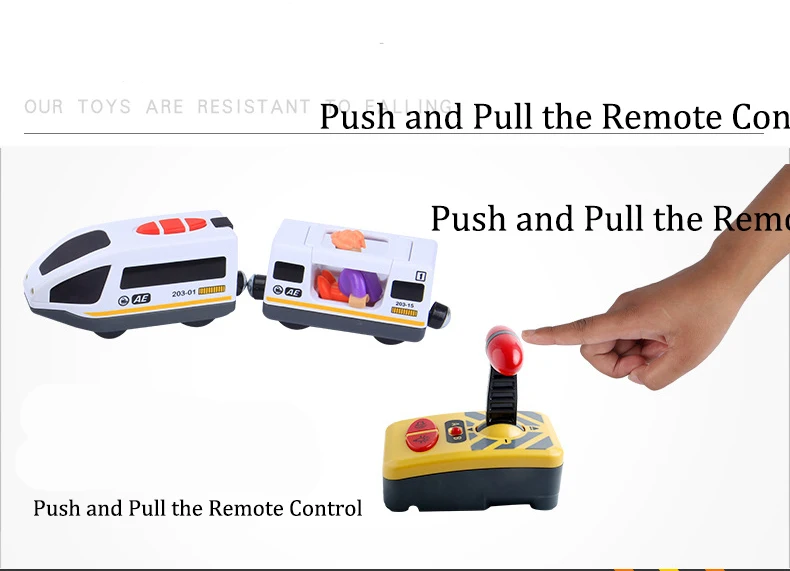 Дистанционное управление Электрический поезд 2 Раздел Магнитная ссылка Совместимость для деревянный трек Белый гармония поезд