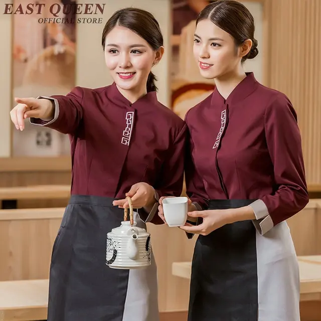 Uniformes de camarera de restaurante, uniforme de camarera de Hotel, ropa de chef de pastelería, ropa de casa, KK1910 H